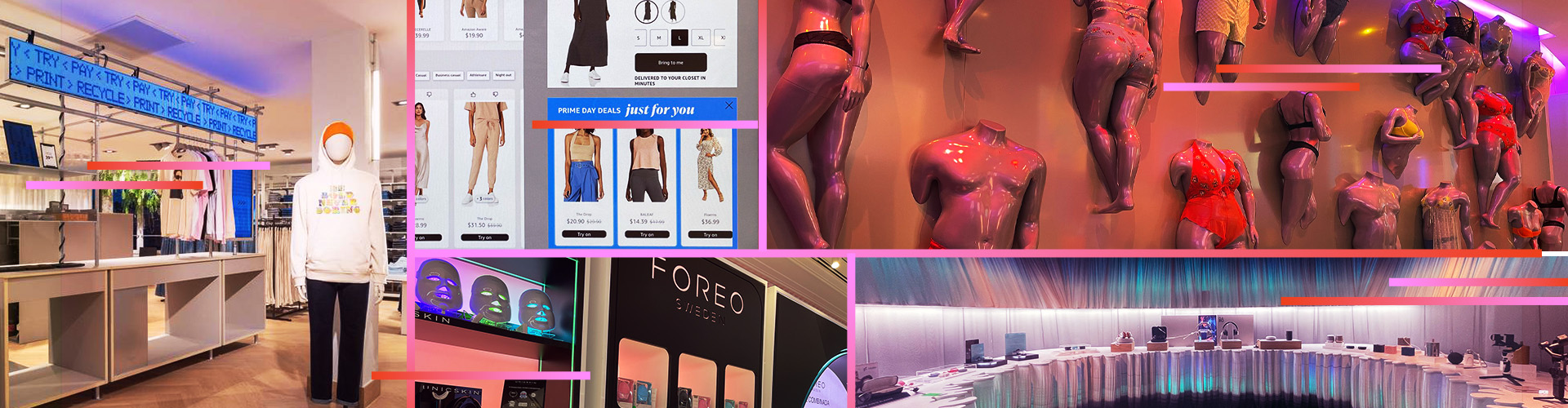 Retail Reimagined, inclusive displays, customizable clothes, curated products banner