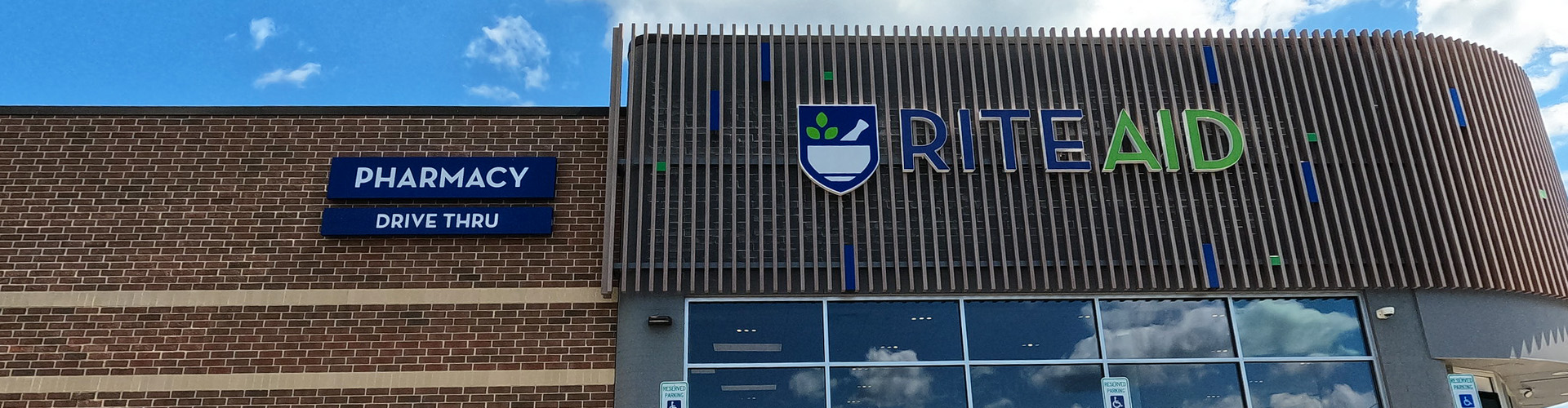 Rite Aid RxEvolution – Report Banner featuring RiteAid Storefront and pharmacy sign